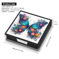 thumbnail image 3 of DIY Diamond Art Painting Creative Design Leather Message Paper Storage Note Box (Includes 160 Notes)-Butterfly-3, 3 of 8