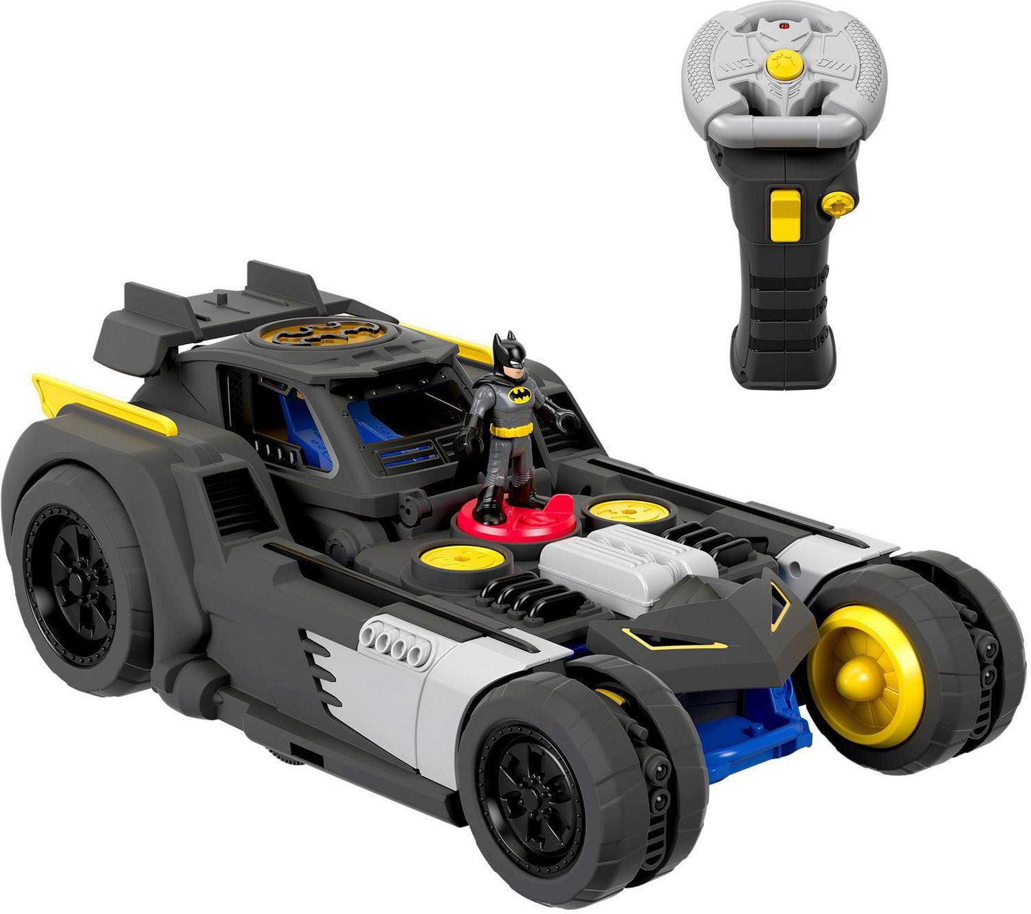 Imaginext DC Super Friends Batman Transforming Batmobile Remote Control Car with Lights & Sounds