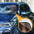 thumbnail image 3 of GZHJMY Cat Car Windshield Sun Shade Foldable Sun Shield Shade for Blocks UV Rays Protector-Keeps Your Vehicle Cool for Most Sedans SUV Truck,55"x27.6", 3 of 7