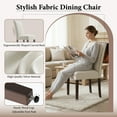 thumbnail image 5 of AFO Upholstered Dining Chairs Set of 2, Fabric Kitchen Side Chairs with Solid Wood Legs, Beige, 5 of 7