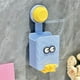 thumbnail image 4 of Organizador de baño de pared, bonito organizador con forma de globo ocular, multicompartimento, resistente al agua, de plástico, con ventosa, opciones en azul y rosa, para guardar cepillos de dientes, 4 of 6