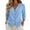 Sky Blue, variant on Cotton Linen Tops for Women Short Sleeve Button Down Shirts V Neck Vest Blouses Summer Casual Lightweight Outfits 2026