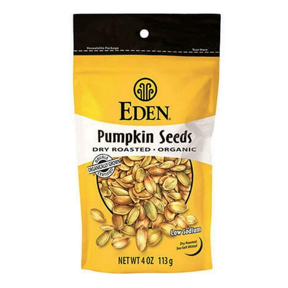 Eden Organic Pumpkin Seeds, Dry Roasted, 4 Ounce (Pack - 5)