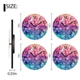 thumbnail image 2 of Battery Operated Wall Clocks with Non-Ticking Sweep Movement,Modern Round Clock Decorative for Bedroom,Office-Mermaid Scales With Pastel Rainbow Colors(12inch), 2 of 4
