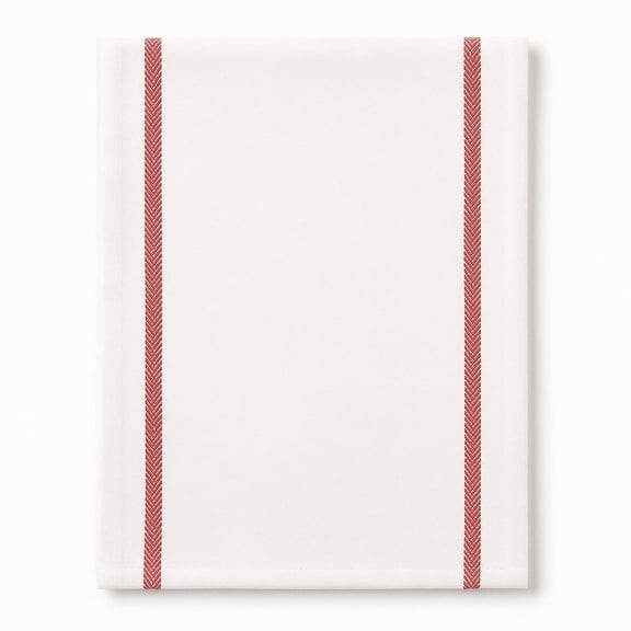 Textile Topia 15x26 Kitchen Towels – Blue Center Stripe & Red Side Stripes – 100% Cotton, Soft, Absorbent & Durable – Ideal for Bulk Use – 72 Pack