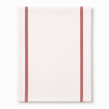 Textile Topia 15x26 Kitchen Towels - Blue Center Stripe & Red Side Stripes - 100% Cotton Soft Absorbent & Durable - Ideal for Bulk Use - 72 Pack