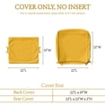 thumbnail image 5 of Pakunoda 4 Set of Waterproof Outdoor Deep Seat Cushion Replacement Slipcovers, 22" X 22" Patio Furniture Cushion Covers, Outdoor Cushion Covers with Zipper for Patio Furniture, Yellow, 5 of 7