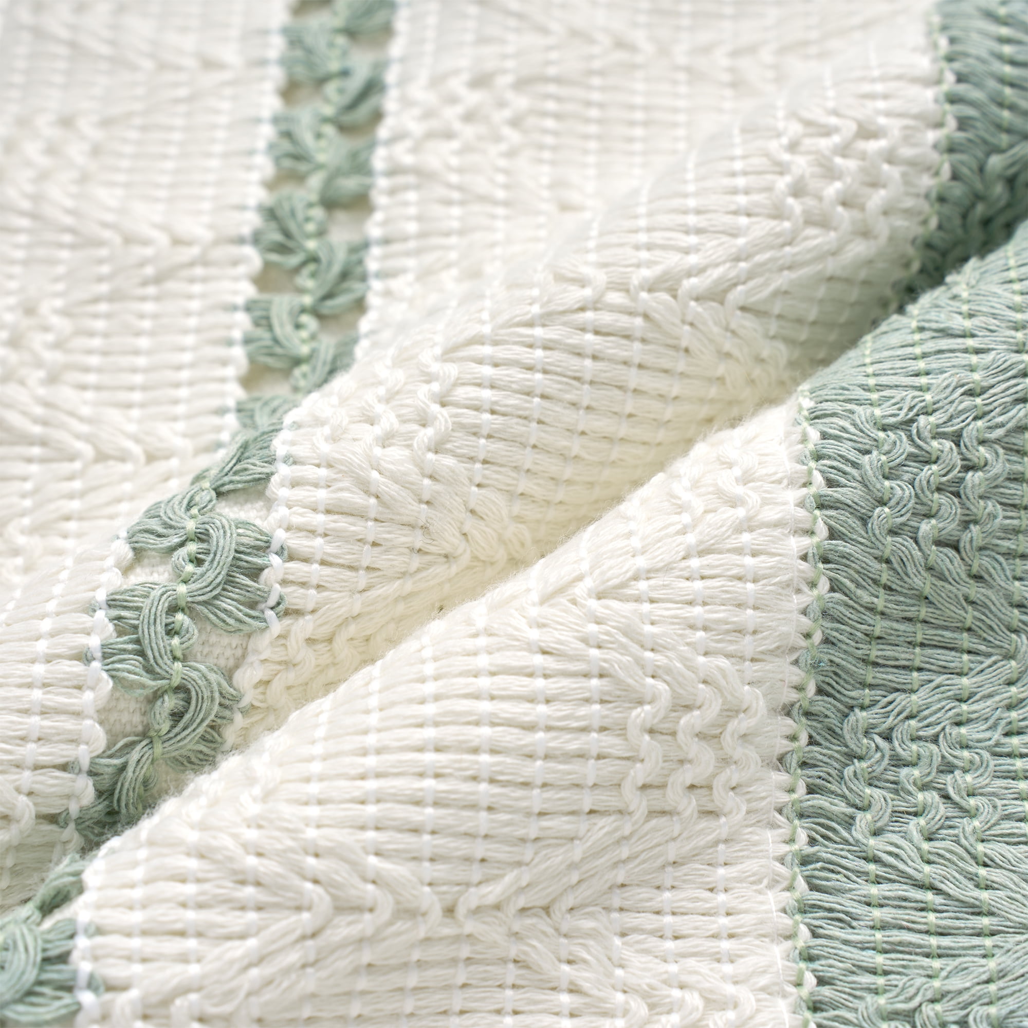 Unique Bargains Striped Throw Pillow Covers Pack of 2 Green 20" x 20"