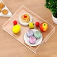thumbnail image 6 of Mosey Clear Acrylic Serving Tray with Handle for Organizing, Home Decor, Entertaining, Coffee Table, Desset Table, 6 of 16