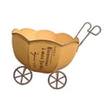 thumbnail image 2 of S SERENABLE Decorative Garden Wagon Planter Desktop Backyard Patio Flowerpot with Wheels Yellow, 2 of 9