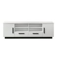thumbnail image 2 of Sda 71 Inch TV Media Console- Door Cabinets- Drawers- Black Handles- White, 2 of 5