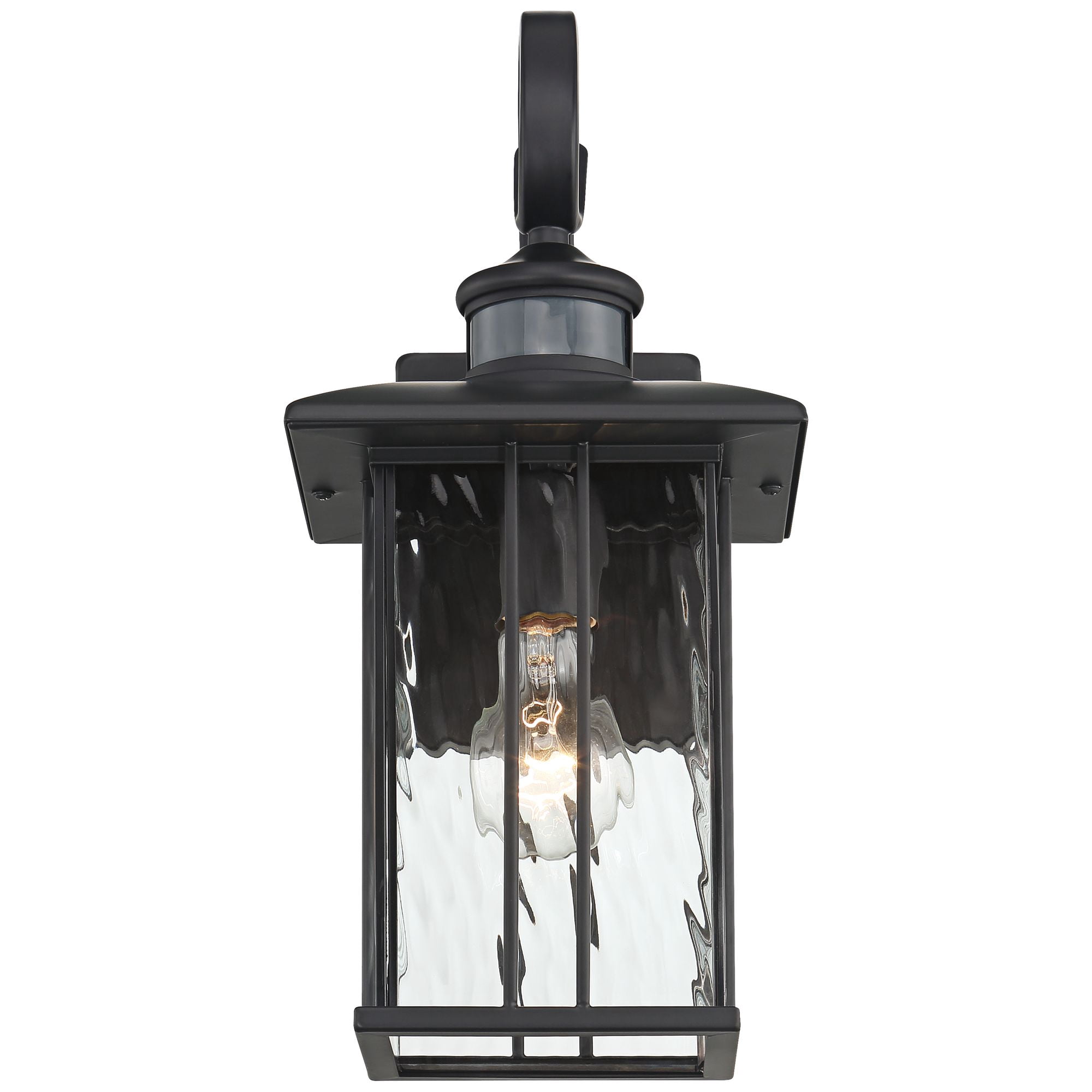 John Timberland Deaver 15 1/2" High Farmhouse Rustic Outdoor Wall Light Fixture Mount Porch House Motion Sensor Matte Black