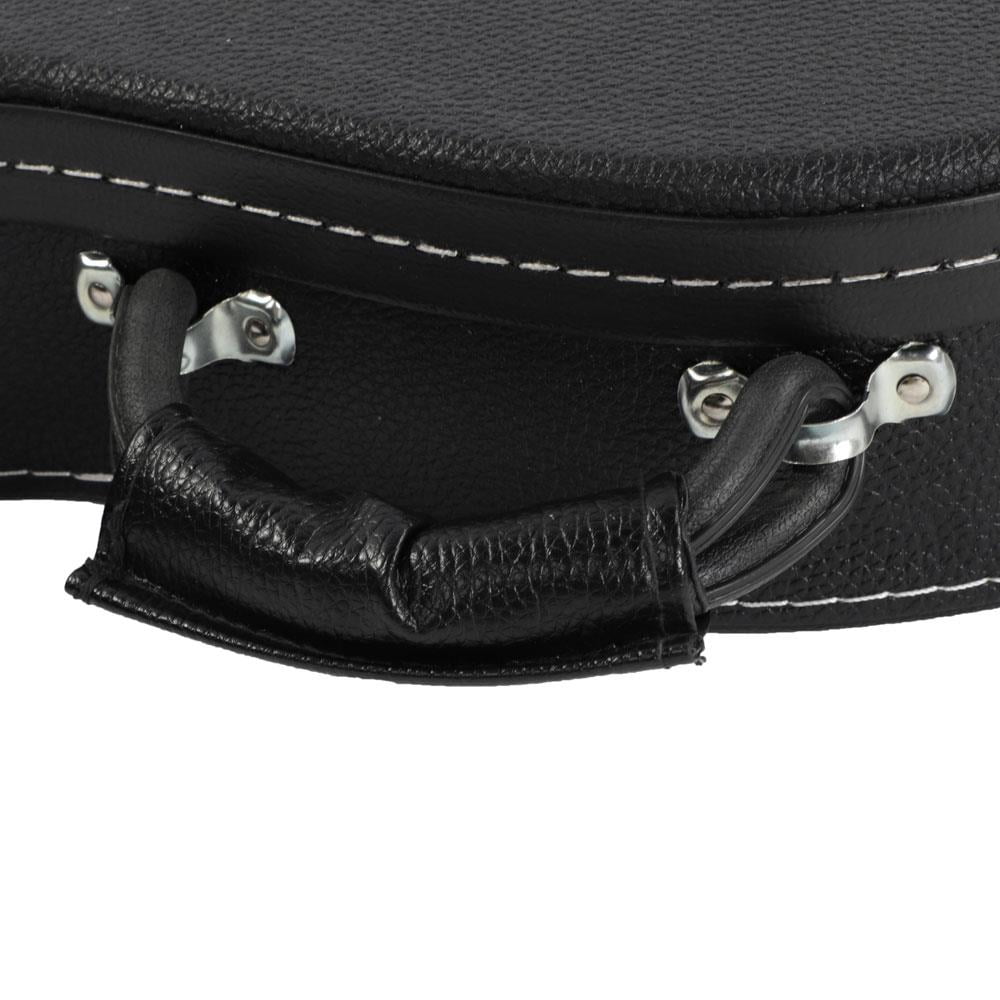 Glarry Straight Flange portable Flat Surface ST Electric Guitar Hard Shell Case Black