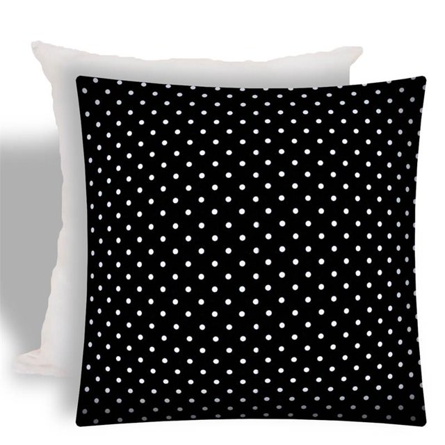 Joita Housse de Coussin à Fermeture Éclair avec Insert - Tissu Noir