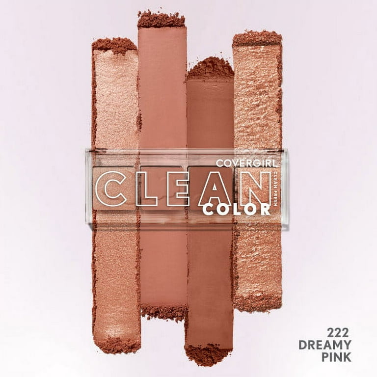 COVERGIRL Clean Fresh Clean Color Eyeshadow, 222 Dreamy Pink, 0.14 oz