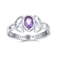 thumbnail image 5 of Bling Jewelry Womens Delicate Oval Gemstone Silver Ring for BFF Sorority Sister with Celtic Knot Design, 5 of 7