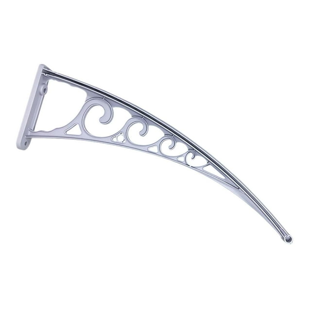 Almencla Support Stable pour Auvent, Support de Auvent pour Balcon, Porte d'Entrée, Fenêtre, Gris