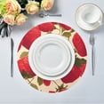thumbnail image 5 of Round Placemat Heat Resistant & Wrinkle-Free Dining Table Decor Placemat For Home & Weddings Strawberry, 5 of 7