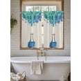 thumbnail image 4 of Teal Blue Science Living Room Curtains 2 Panel, Funny Cartoon Artwork Wood Grain Cafe Window Treatment, Farmhouse Bedroom Bathroom Kitchen Curtains Drapes 104"x45", 4 of 6