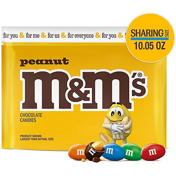 2 Pack M&M'S Peanut Milk Chocolate Sharing Size In Resealable Bag - 10.05 Oz
