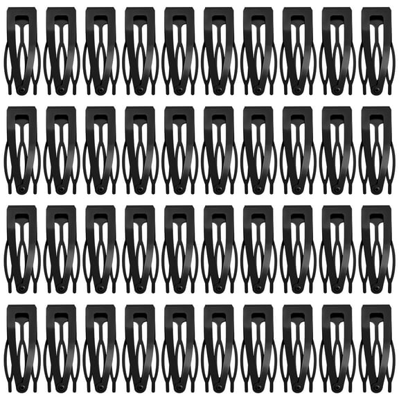 40 Pcs Metal Snap Hair Clips for Women, Double Grip Barrettes for Thick Fine Hair, Small Black Clips for Girls