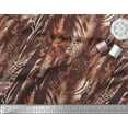 thumbnail image 3 of Soimoi Brown Cotton Duck Fabric Leopard & Wild Animal Skin Print Fabric by The Yard 42 Inch Wide, 3 of 3