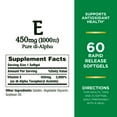 thumbnail image 5 of Nature’s Bounty Vitamin E 1000 IU Softgels for Heart Health Support, 60 Count, 5 of 7