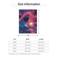 thumbnail image 5 of Gaeub Hawaiian Island Beach Shark Print Flannel Throw Blanket, Home Fleece Throw Blanket for Couch or Bed,Decorative Blankets,Lightweight Fuzzy Flannel Blanket-80"x60", 5 of 6