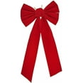 thumbnail image 2 of Festive Red Velvet Bows - 20"x9" - Perfect as Tree Ornaments - Tree Filler - Decorative Ornaments, 2 of 2
