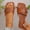 Brown, variant on Gymvis Womens Beach Sandals Flat Slides Summer Vacation Open Toe Slippers for Women Size 5-10