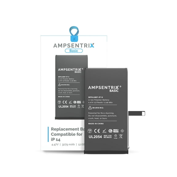 Replacement Replacement Battery Compatible For iPhone 14 (AmpSentrix) (Basic)