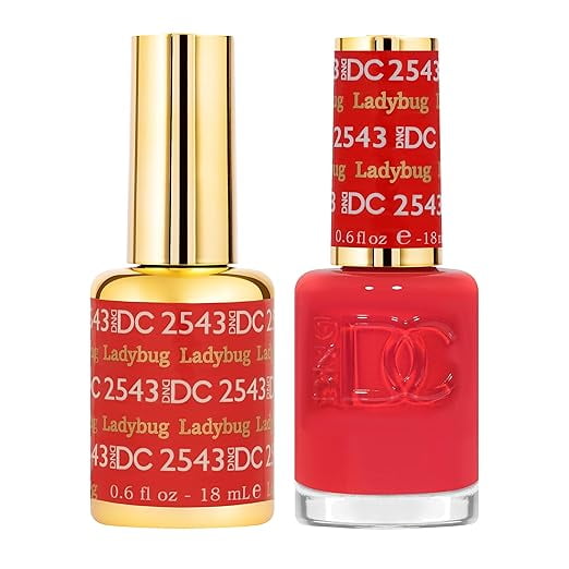 DND Gel Polish Set - 1 each of Gel Polish and Nail Polish, 2543 Ladybug, 0.5 Fl Oz