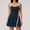 Navy, variant on AEXTO Tennis Dress with Built in Shorts and Bra Athletic Dress for Women Summer Cut Out Twisted Golf Workout Dress