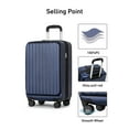 thumbnail image 3 of Front Open Carry On Luggage Laptop Compartment 100%PC TSA Lock Spinner Wheels 20" Lightweight Hardside Suitcase, 3 of 7