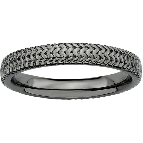 Sterling Silver Black-Plated Ring