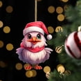thumbnail image 5 of Less Than 5 Hangs Creative Cartoon Christmas Chicken Christmas Decoration Pendant Acrylic Car Pendant Backpack Keychain, 5 of 5