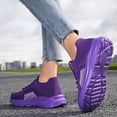 thumbnail image 5 of Willtoo Orthopedic Shoes for Women Knit Sock Style Lace Up Walking Sneakers, Breathable Mesh Lightweight Athletic Shoes, Soft Cushioned Non‑Slip Flexible Casual Running Shoes, 5 of 6