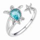 thumbnail image 3 of Anillo abierto ovalado con tortuga, ligero y elegante, versátil y con estilo, 3 of 8