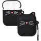 thumbnail image 1 of Funda para auriculares en blanco y negro compatible con Apple Airpods 1 y 2 - Funda protectora de silicona, 1 of 5