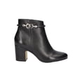 thumbnail image 2 of BELLA VITA Womens Black Diaz Almond Toe Block Heel Zip-Up Leather Dress Booties 6.5 M, 2 of 4