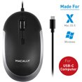 thumbnail image 1 of Macally USB Type C Mouse - Diseño delgado y compacto - USB C Mouse par, 1 of 2
