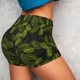 thumbnail image 4 of Balery Tropical Palm Leaves Fern Leaf Pantalones cortos de entrenamiento estampados para mujer, sin costuras, ajustados, para gimnasio, yoga, correr, deportes, ejercicio activo, fitness.-Medium, 4 of 8