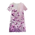thumbnail image 3 of Fatuov Loose Fit Summer Dress for Girls Boho Flowy Dress for Gift Floral Print Crew Neck Sundress Size 13-14 Years, 3 of 4