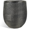 thumbnail image 1 of Worth 14.5" Round Planter, Lightweight Magnesium Oxide Cement Plant Pot, Black, 1 of 10