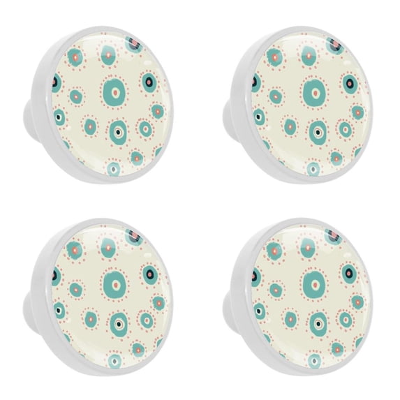 4 Pcs Dots Knobs for Kitchen Cabinet Cupboard Dresser Bookcase Drawer Pulls Handles Round Home Decor