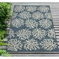 thumbnail image 6 of Transocean CRE58844133 Liora Manne Carmel Coral Indoor & Outdoor Rug, Navy - 4 ft. 10 in. x 7 ft. 6 in., 6 of 7