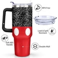 thumbnail image 2 of 40 Oz Tumbler with Handle and Silicone Straws,Coffee Insulated Tumbler with Handle,40oz tumbler with handle, 2 of 6