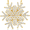 Yellow Gold, variant on Gem Stone King Snow Flake Pendant Necklace for Women | 925 Sterling Silver | 1.68 Cttw | Round White Zirconia | With 18 inch Chain | Flower of Winter 20MM = 3/4 inch | By Keren Hanan