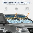 thumbnail image 4 of Disketp 2 Piece Blue Marble Gold Foil And Glitter Decor Pattern Windshield Sunshades,Folding Windshield Sun Shade For Car Suv Trucks Sedan,Blocks Uv Rays Sun Visor Protector-Medium, 4 of 7