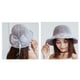 thumbnail image 2 of Sombrero de paja con lazo Qarigey Gris Talla Única, 2 of 6